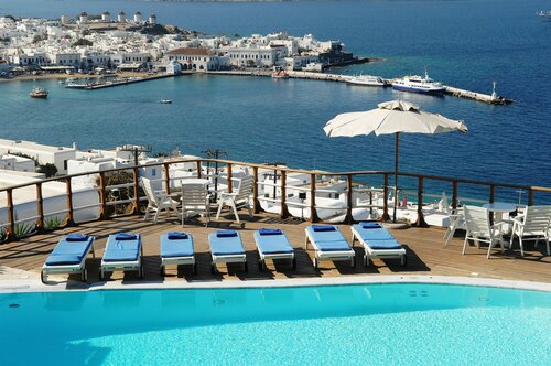 Mykonos View Hotel, Забронировать Отель Миконос остров Миконос, рядом с Ветряные мельницы Миконоса