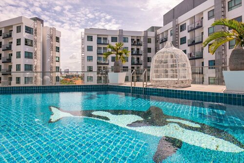 Arcadia Beach Con, Забронировать Апартаменты/квартира Отели Южной Паттайя с парковкой, Парковка