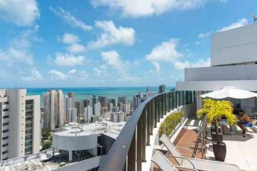Lindo Flat no Beach Class Santa Maria em Boa Viagem, Забронировать Отель Боа Виаджем Ресифи