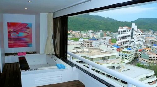 Patong Tower 1-Bedroom Apartment Full Sea View, Забронировать Апартаменты/квартира Отели Патонг-Бич с бассейном, рядом с Кафе Starbucks, Патонг Бич, Бассейн