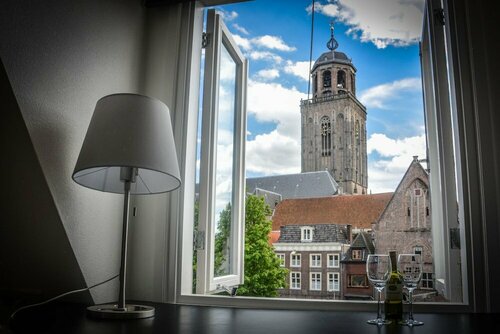 Hotel de Vischpoorte, hartje Deventer en aan de IJssel, Buchen Sie Hotel Hotels in Salland mit Frühstück, Frühstück