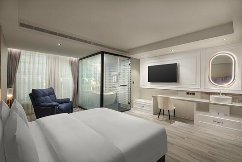 TRYP by Wyndham New Taipei Linkou 新北林口爵怡溫德姆酒店機場捷運MRTA9林口站, Buchen Sie Hotel Linkou Neu-Taipeh.