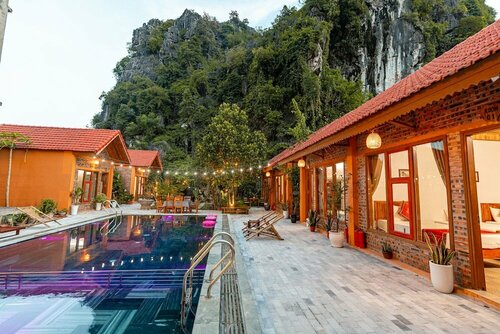 Tam Coc mountain bungalow, Забронировать Отель Ниньбинь Вьетнам, рядом с Bich Dong Pagoda
