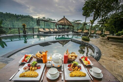 Nandini Bali Jungle Resort & Spa Ubud, Boek Resort Hotels in Bali met ontbijt, Ontbijt