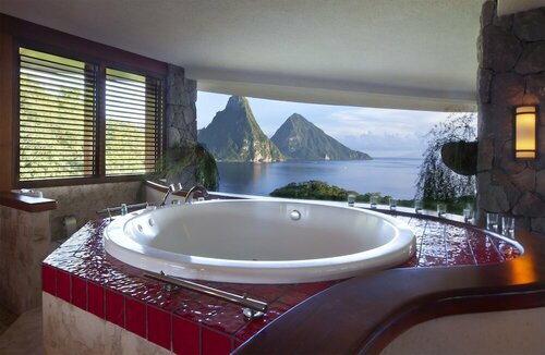 Jade Mountain Resort, Забронировать Курортный отель Отели Фонд-Бэй с бассейном, Бассейн