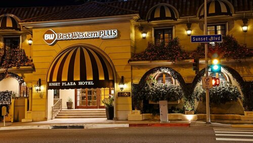 Best Western Plus Sunset Plaza Hotel, Забронировать Отель Уэст-Голливуд Лос-Анджелес