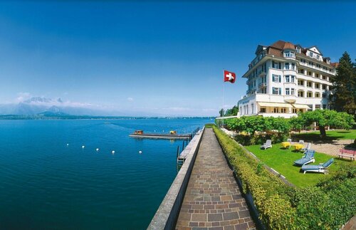 Hotel Restaurant Bellevue au Lac, Забронировать Отель Отели Thun Region 3 звезды, 3*