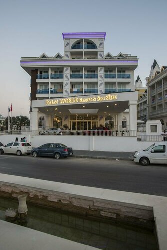 Palm World Resort & Spa Side - All Inclusive, Забронировать Курортный отель Курортные отели Сиде, рядом с Пляж Кумкёй, Курортный отель