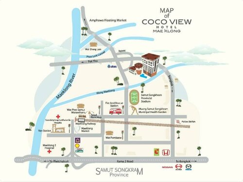 Coco View Hotel, Varaa Hotelli Samut Songkhram Central Thailand