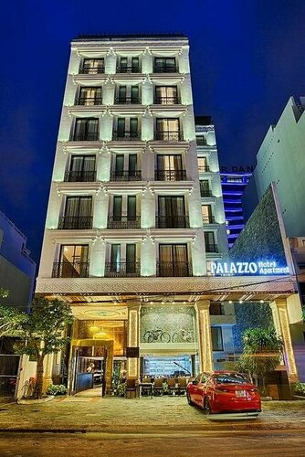 Palazzo Luxury Hotel & Bistro - Central My Khe Beach Walking Street, Забронировать Отель Отели Дананга муниципалитета 3 звезды, рядом с Lam Vien Restaurant, 3*