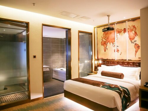 James Joyce Coffetel Shijiazhuang Wanda Plaza Tangu Metro Station, Book Hotel Hoteller i Hebei med pool, Swimmingpool