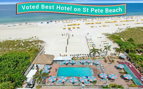Plaza Beach Hotel - Beachfront Resort, Забронировать Курортный отель Сент-Пит-Бич Clearwater-St Pete Beaches