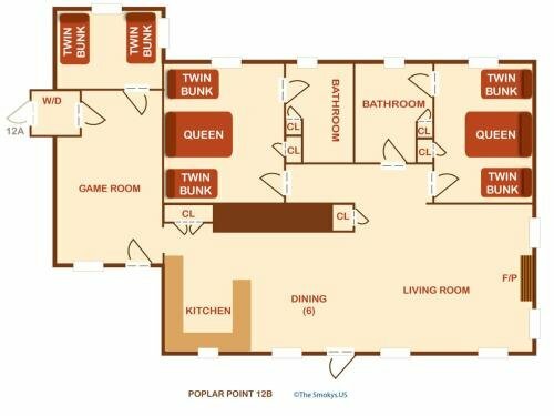 Apple Blossom 10 - Two Bedroom Chalet, Забронировать Шале Пиджен-Фордж Great Smoky Mountains National Park